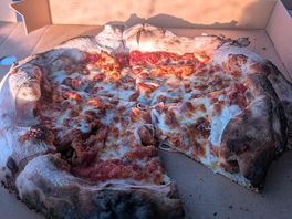 Stone baked pizzas made on site on the saturday