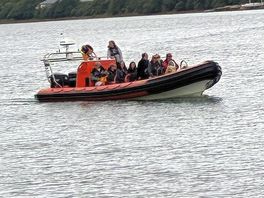 The boat that took me to a dolphin experience that i will never forget
