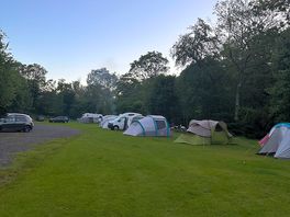 Our campsite next to the river