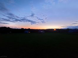 Sunset over the site