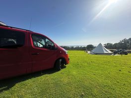 Very clean site with plenty of room between bell tents
