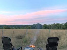 Enjoying the view over the fields