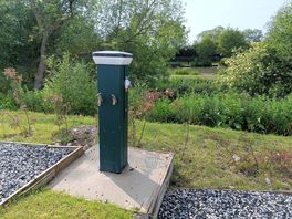 Pitch bollard with light, water and electric