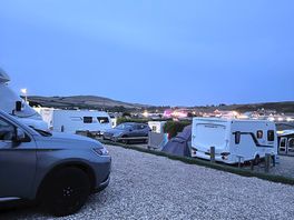 View from our caravan – pitch 69. waking up to this every morning was pure magic ✨🌊