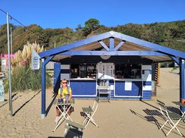 Nice beach cafe with cornish cream tea, home made scones very good value open all year round