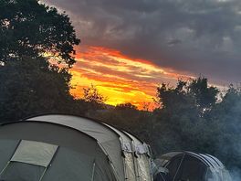 Beautiful view from our pitch in the evening