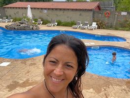 La piscina les encantó a los niños
