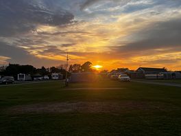 The sunset from our tent