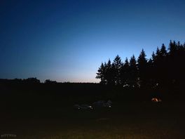 Night time view, not much light pollution for star gazing.