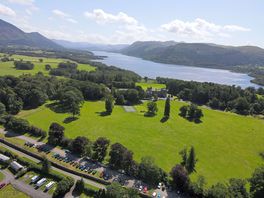 Drone veiw with bassenthwaite lake in distance.