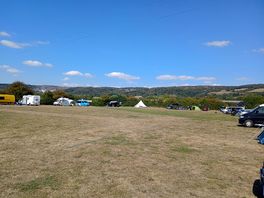 View of campsite early evening before the site filled up