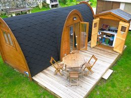 Exterior of the pod with separate kitchenette