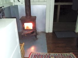 Toasty log burner.