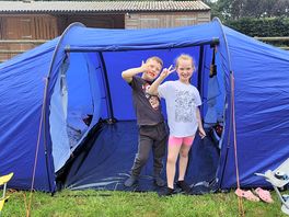 2 very happy first time campers!