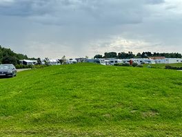 Pitch at side of fishing lake