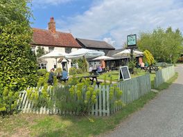 One of two pubs nearby, the cock inn in polstead.