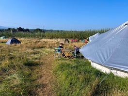 Campsite bell tent
