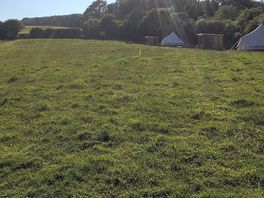View from our tent towards the other bell tents