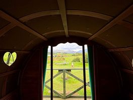 View from inside caravan