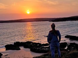 Sunset at harlyn sands
