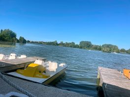 View of the boats on the lake from a restaurant