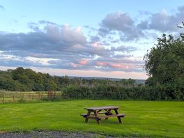 View from the orchard over the valley.