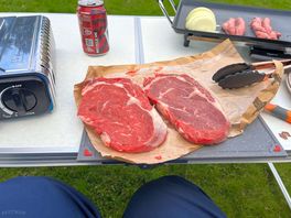 Ribeye steaks from the local butcher.