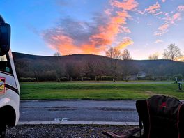 Great sunset looking up towards the bike park