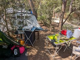 Setup in piazzola tenda