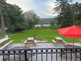 View from the mansion bar window