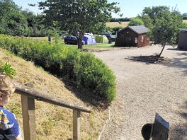 Steps down to carpark and campsite