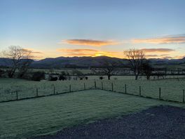 View from the pod at sunrise