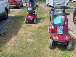 We hired two scooters to get around .