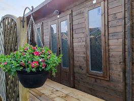 Lovely rustic external cladding of toilet block
