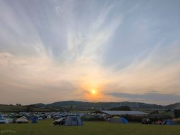 Camp on the hill for the best sunset views