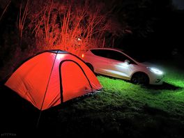 While camping you can park your car near tent. fabulous.
