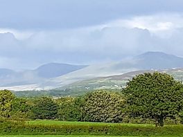 View of snowdonia from our pitch on a glorious sunny evening!