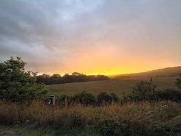 Sun setting