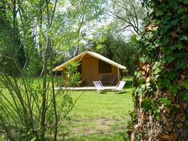 Exterior of safari tent