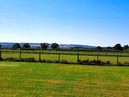 View from tent on top field