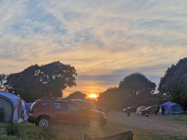 Sunset over camp