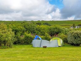 Solo tent pitch