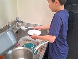 One of 3 wash up stations in the campsite.