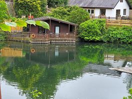 On the lake.