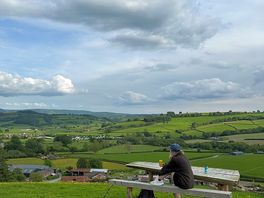 Views from the picnic bench at the top of the farm