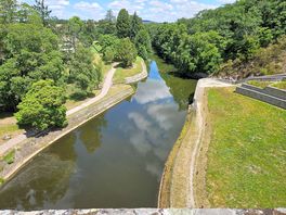 Across the dam