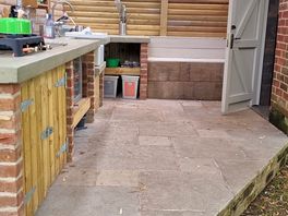 Covered outdoor kitchen