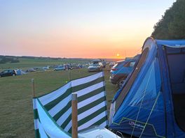 Friday evening on the campsite at sunset.