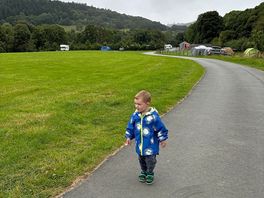 Walking to get milk from the vending machine.