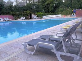 Pool view at sunset